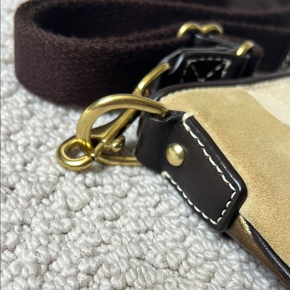Coach Gold and Brown Patchwork Crossbody Bag - Picture 10 of 13